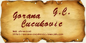 Gorana Čučuković vizit kartica